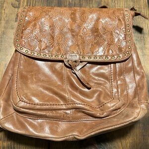 The Sak Floral Embossed Leather Ventura Backpack Convertible Purse